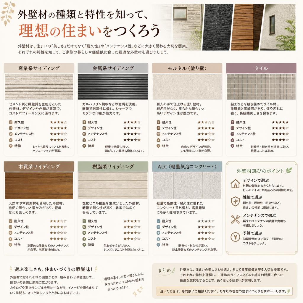 外壁材の選び方
