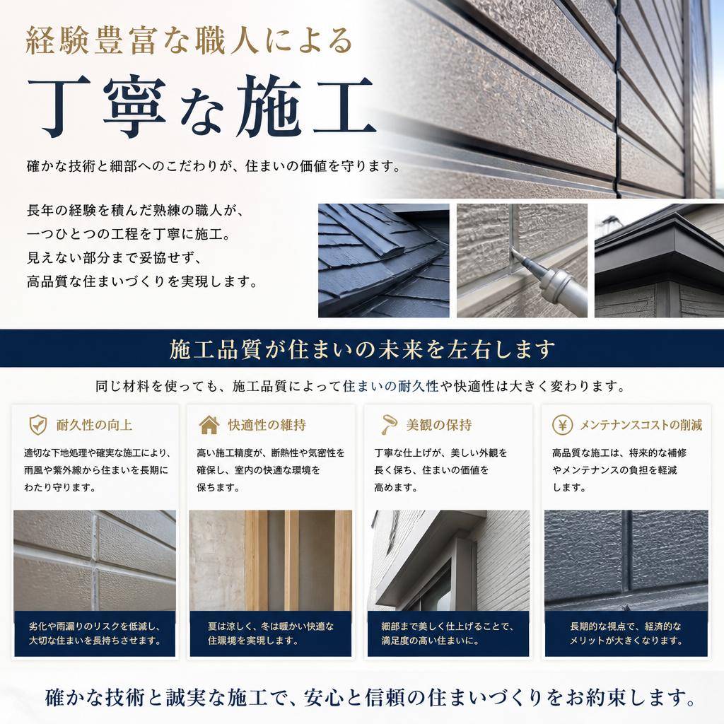 高品質な施工を実現する職人の技