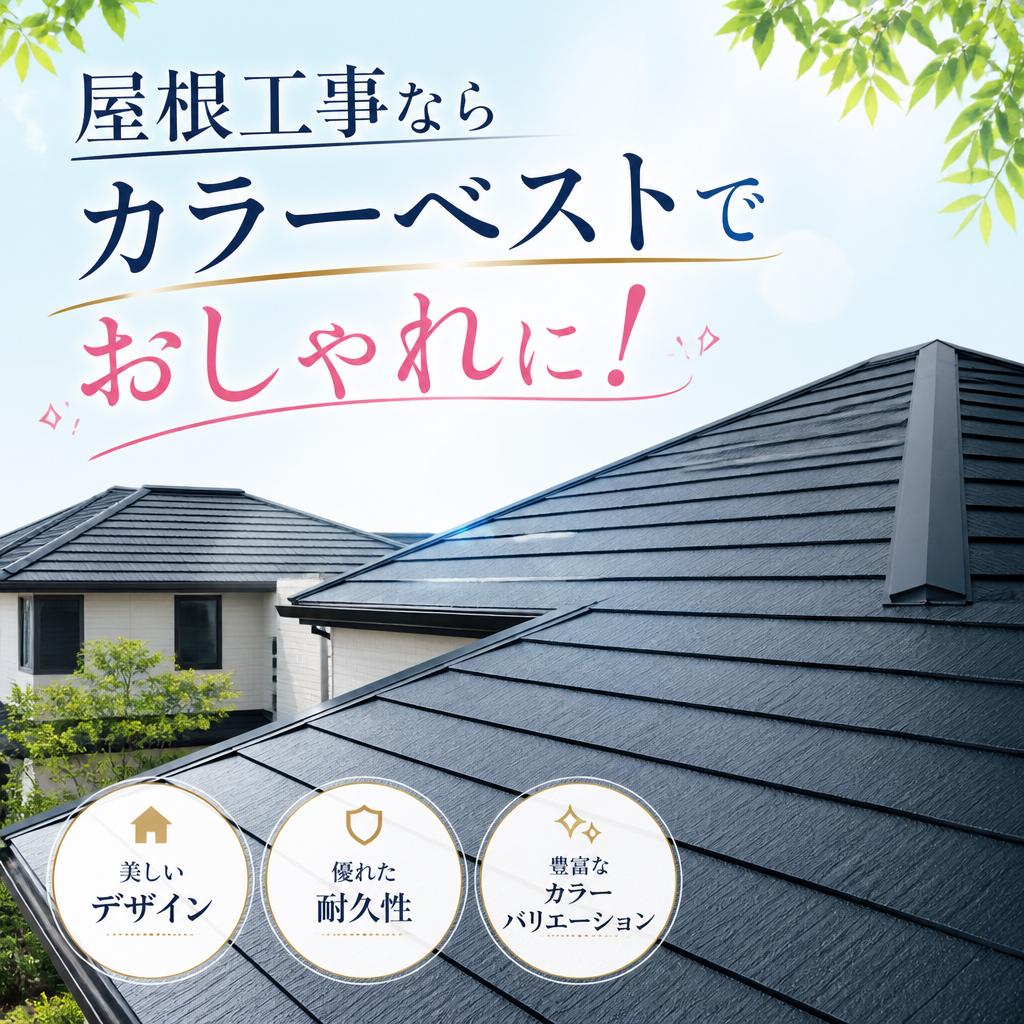 屋根工事ならカラーベストでおしゃれに！