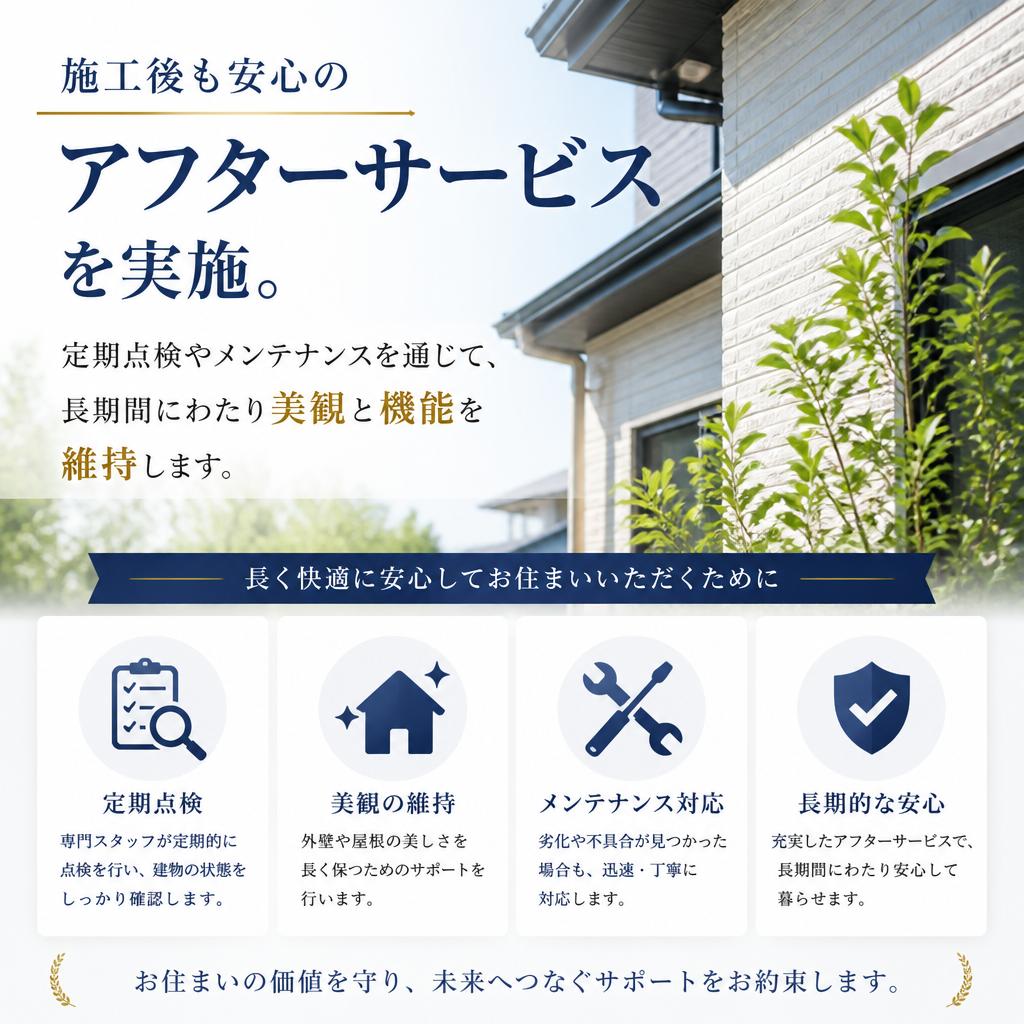 充実のアフターサービス