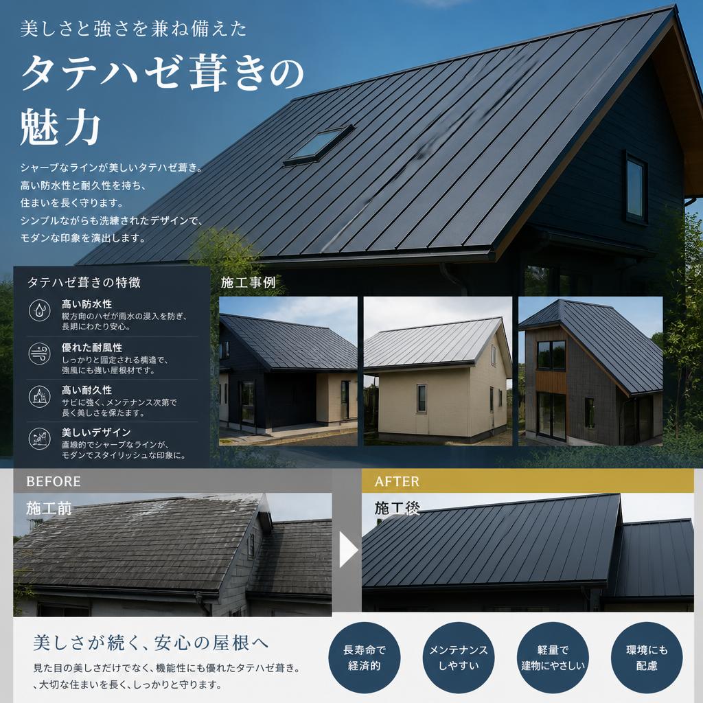 タテハゼ葺きの施工事例