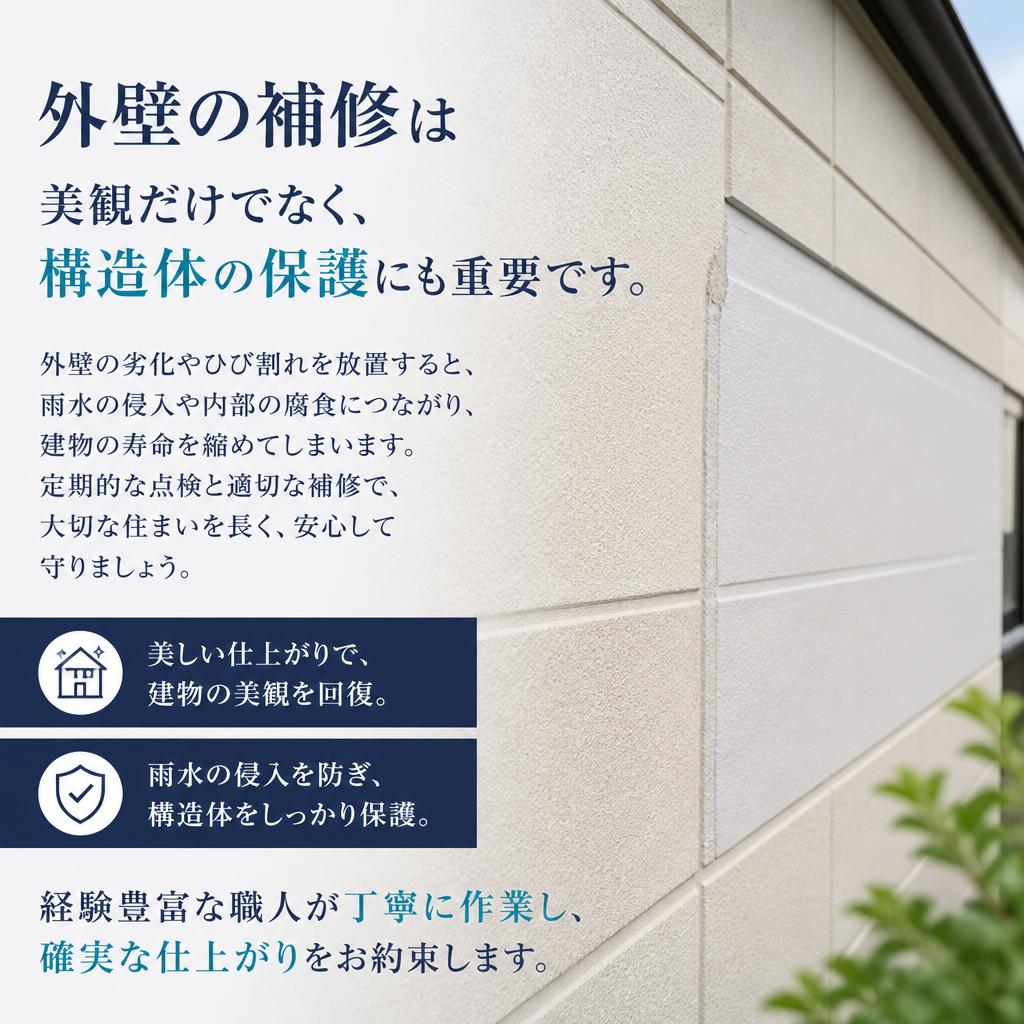 2. 丁寧な外壁補修