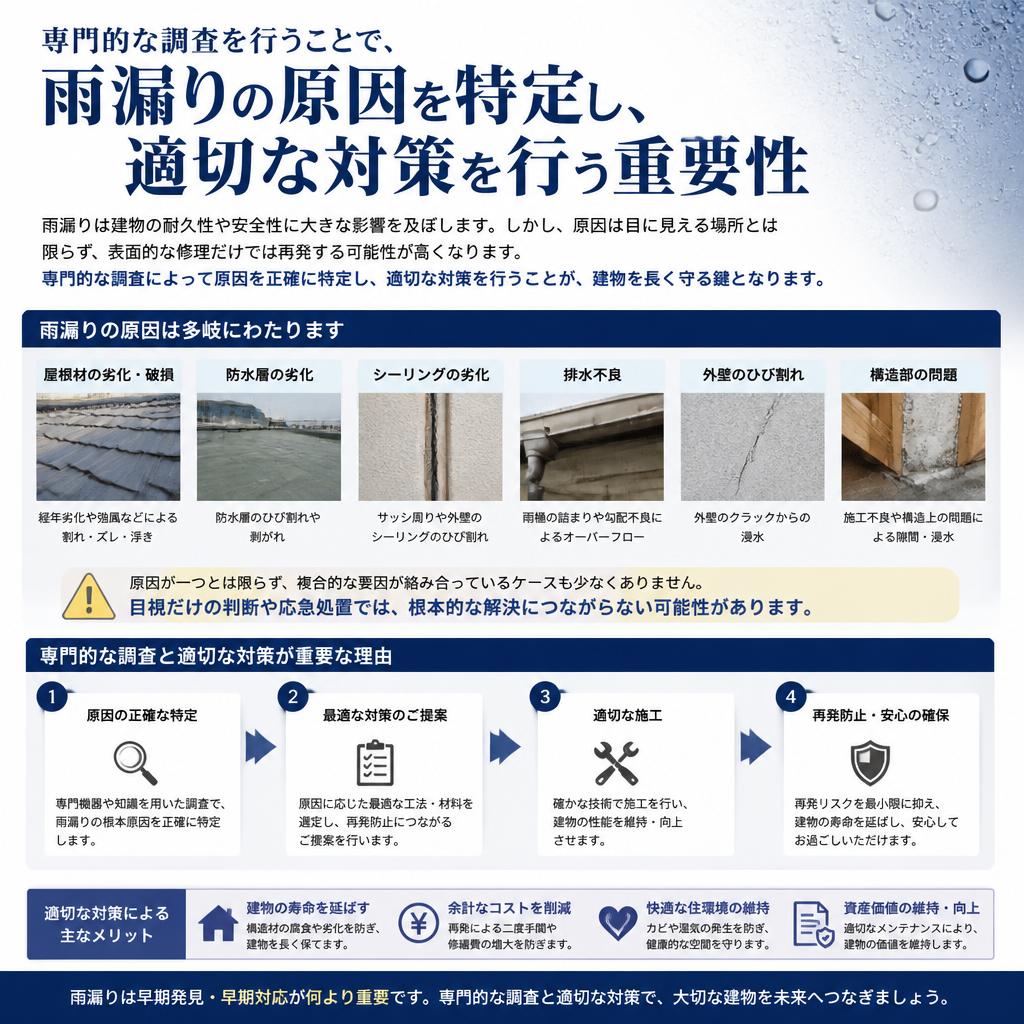2. 雨漏り調査の重要性