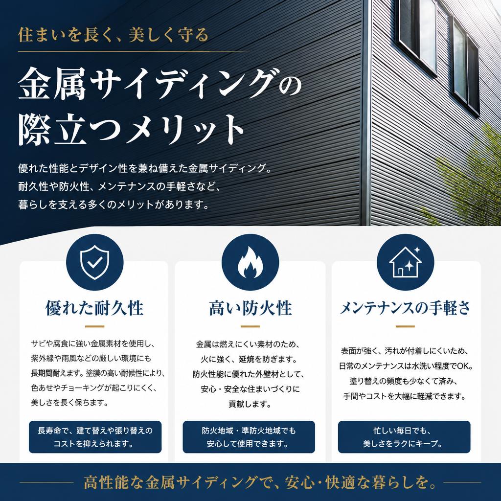 金属サイディングのメリット